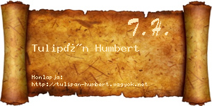 Tulipán Humbert névjegykártya